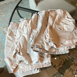 Set of 5 Columbia PFG shirts 6” long khaki color size small men’s